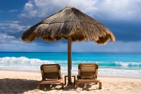 beach with 2 chairs