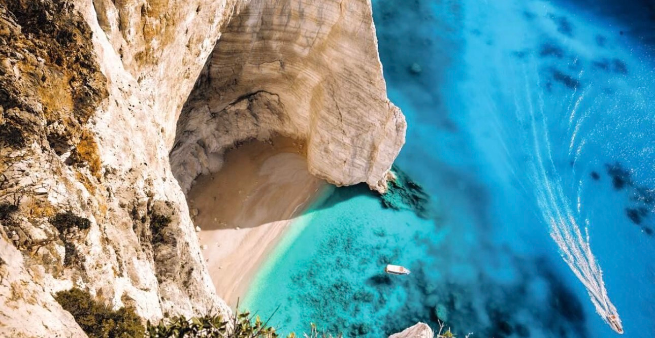 Mediterranean cliffs and blue sea
